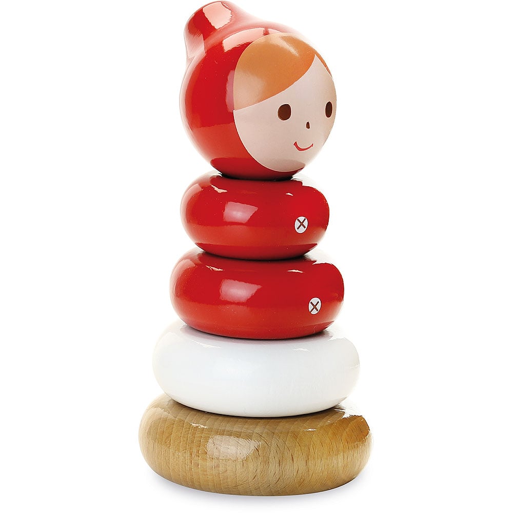 empilable en bois petit chaperon rouge