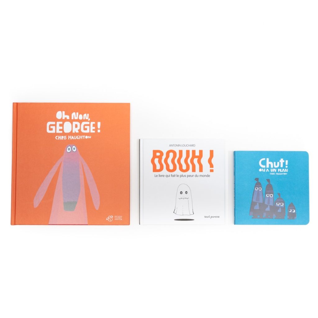 lot de 3 livres: oh non george !, bouh!, chut !