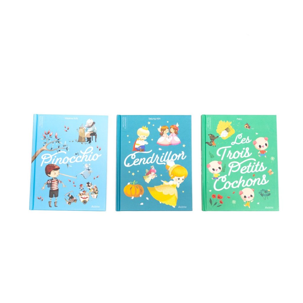 lot de 3 livres: pinocchio, cendrillon, les 3 petits cochons