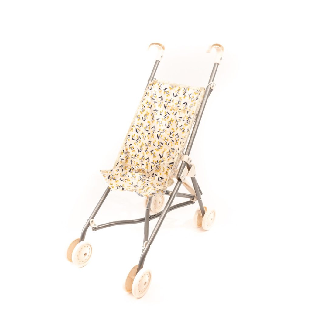 poussette pour poupon motif mimosa