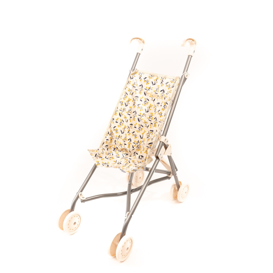 poussette pour poupon motif mimosa