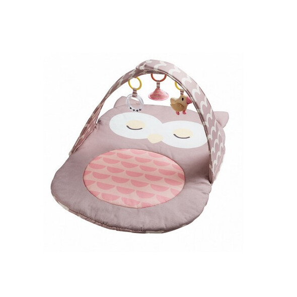 tapis d'éveil pliable chouette avec arche de jeu