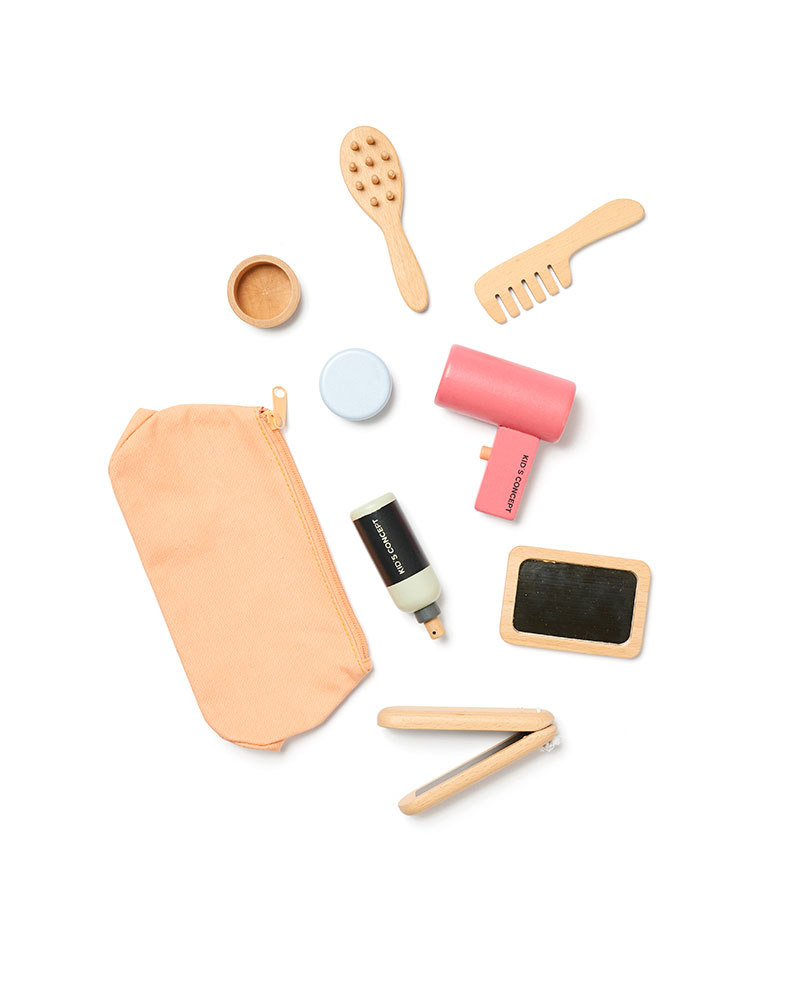 trousse de coiffure en bois