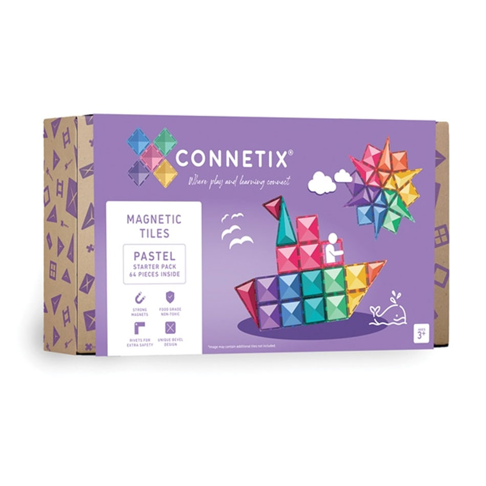 jeu de construction magnétique couleur pastel