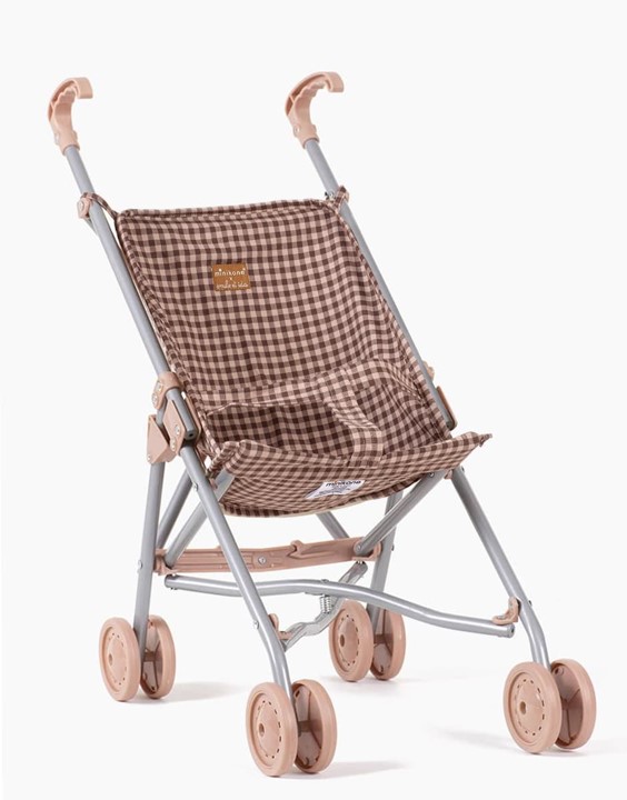 poussette pour poupon motif vichy