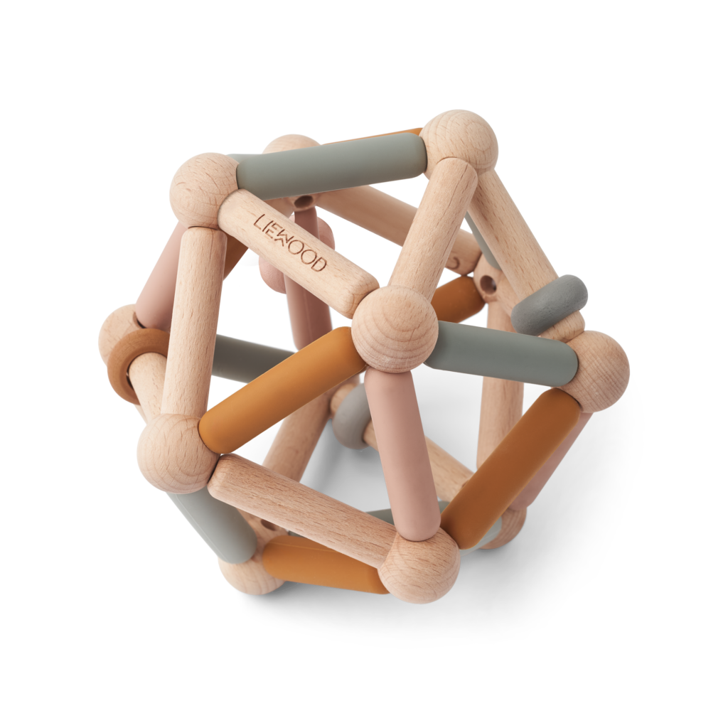 balle de préhension en bois et silicone